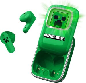 Ασύρματα ακουστικά OTL Technologies - Minecraft Creeper Slide, TWS, πράσινα