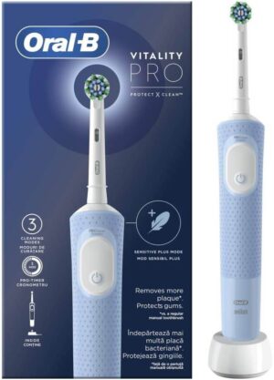Ηλεκτρική οδοντόβουρτσα Oral-B - D103 Pro 6/15/7, 1 ακροφύσιο, μπλε