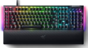 Μηχανικό πληκτρολόγιο Razer - BlackWidow V4, Yellow, RGB, μαύρο