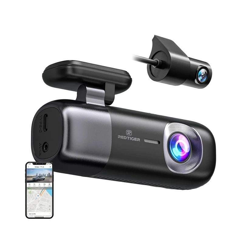 Dashcam REDTIGER F9 WiFi 4K + 1080p