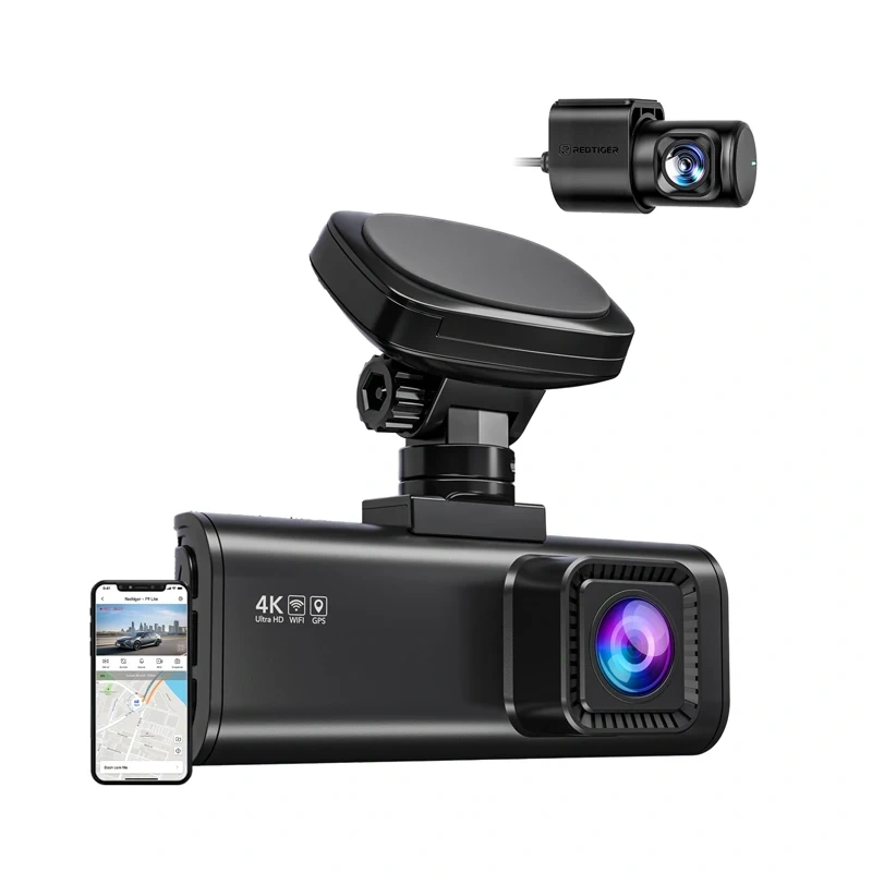 Dashcam REDTIGER F7N Pro WiFi 4K + 1080p 64GB