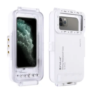 Case Puluz 45m Waterproof Diving Case for iPhone Underwater Photo Video (white)
