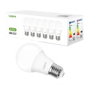 LED bulb LEPRO 100090-DW-EU-6 E27 A60 8.5W (60W) 806lm 6500K cool 180° 6pcs