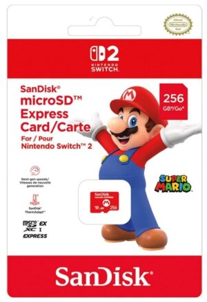 Κάρτα μνήμης SanDisk - Super Mario, 256GB, microSDXC Express (Nintendo Switch 2)