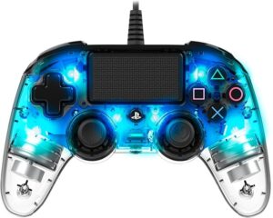 Χειριστήριο Nacon - Wired Illuminated Compact Controller, μπλε (PS4)