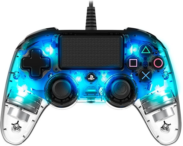 Χειριστήριο Nacon - Wired Illuminated Compact Controller, μπλε (PS4)