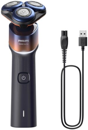 Ξυριστική μηχανή Philips - 5000X Series, 3 κεφαλές, γκρι/πορτοκαλί