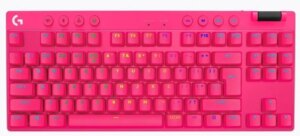 Μηχανικό πληκτρολόγιο Logitech - G Pro X TKL, ασύρματο, Tactile GX, ροζ