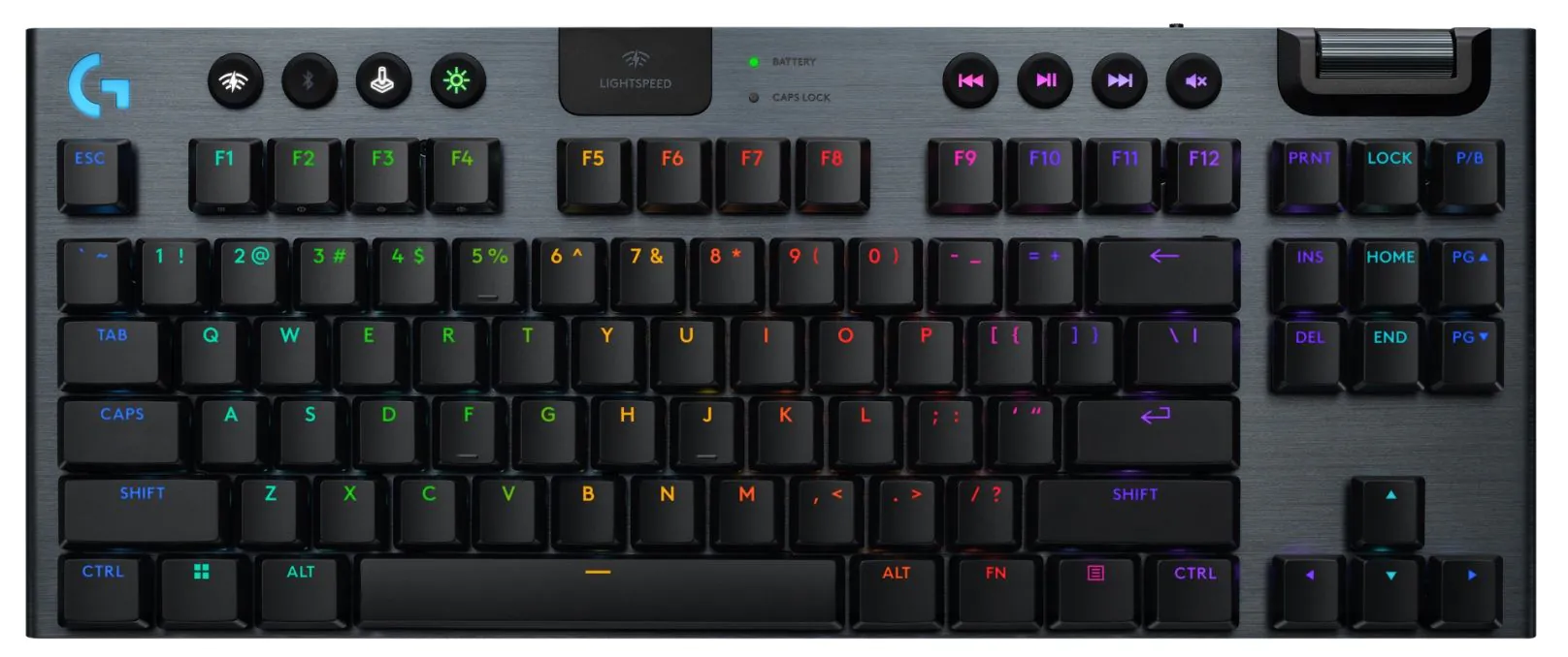 Μηχανικό πληκτρολόγιο Logitech - G915 X Lightspeed TKL Low-Profile, ασύρματο, Clicky, RGB, μαύρο