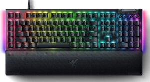 Μηχανικό πληκτρολόγιο Razer - BlackWidow V4, Green, RGB, μαύρο