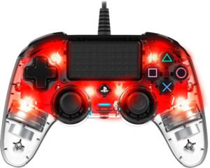 Χειριστήριο Nacon - Wired Illuminated Compact Controller, κόκκινο (PS4)